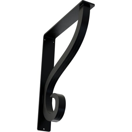 Ekena Millwork Ashford Triple, Wrought Iron Bracket, (Triple center brace), Powder Coated Black 2"W x 10"D x 12"H BKTM02X10X12TAS